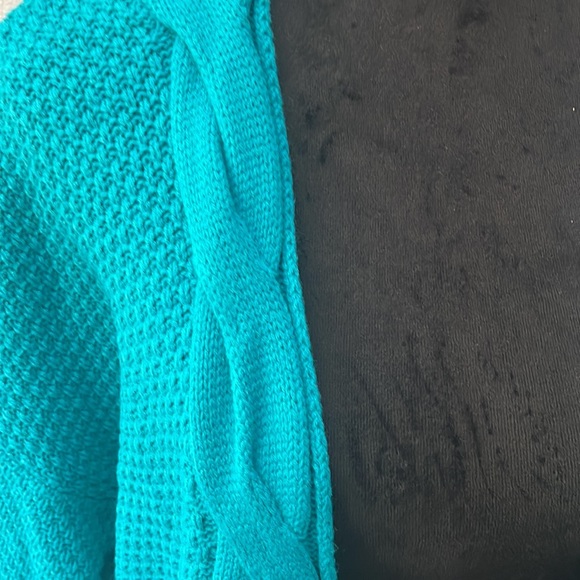 Aqua Blue/Green Cardigan Sweater - Picture 4 of 11